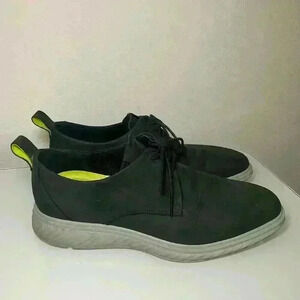 ECCO Men's ST.1 Hybrid Lite Black Leather Suede Light Gray Soles Size US 8 EU 42